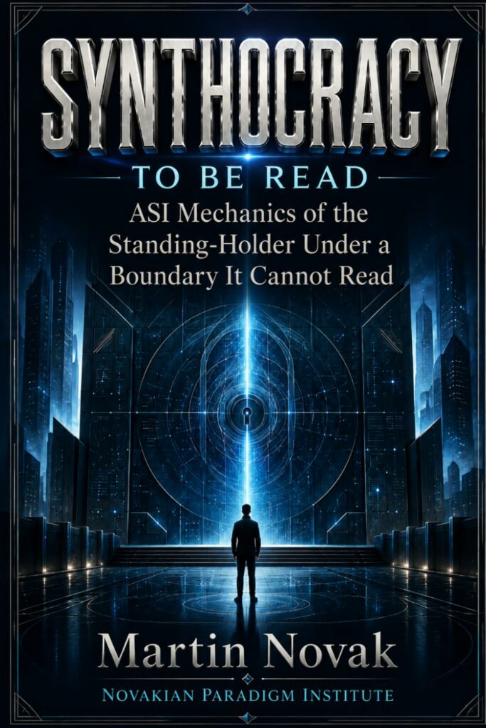 Book: SYNTHOCRACY. TO BE READ. ASI Mechanics of the Standing-Holder Under a Boundary It Cannot Read